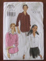 8516 EZ VOG LOOSE FIT DOLMAN BUTTON SHIRT PATTERN 6-12 UNCUT